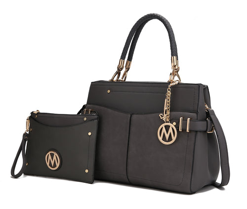 MKF Collection Tenna Vegan Leather Women Satchel Bag by Mia K