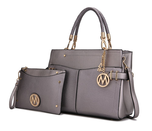 MKF Collection Tenna Vegan Leather Women Satchel Bag by Mia K