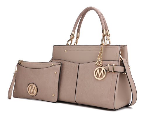 MKF Collection Tenna Vegan Leather Women Satchel Bag by Mia K