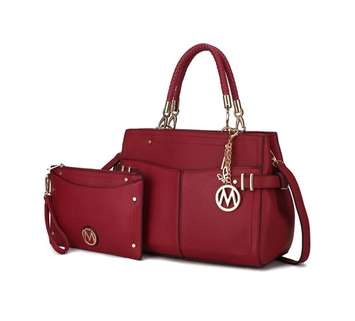 MKF Collection Tenna Vegan Leather Women Satchel Bag by Mia K