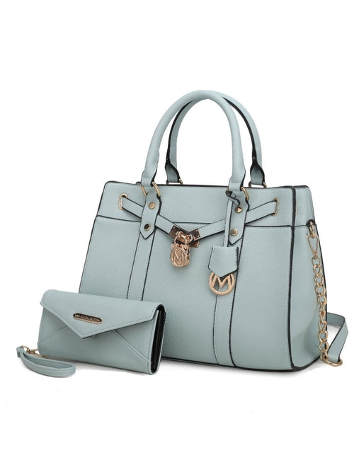 Christine Vegan Leather Women Satchel Bag with wallet