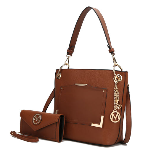 MKF Collection Grace Vegan Leather Women Tote Bag with Wallet By Mia k