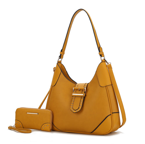 Juliette Vegan Leather Women Shoulder Bag with Matching Wallet