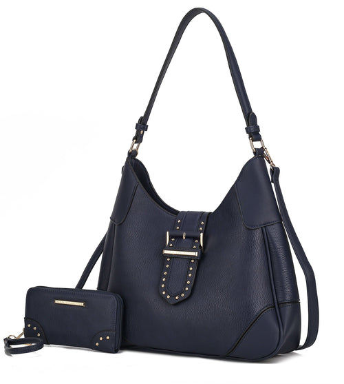 Juliette Vegan Leather Women Shoulder Bag with Matching Wallet