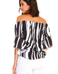 Women's Strapless Striped Bandage Tops