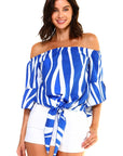 Women's Strapless Striped Bandage Tops