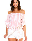 Women's Strapless Striped Bandage Tops