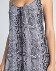 Women's Snakeskin Print Maxi Tank Dress