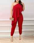 Pants Jumpsuit with Off-Shoulder