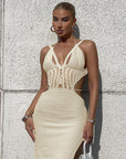 Backless Knitted Straps Dress