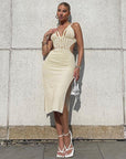 Backless Knitted Straps Dress