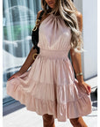 Casual Halter Loose Layered Women's Dress