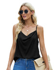 Loose V-neck Chiffon Tank Tops