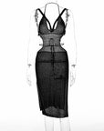 Backless Knitted Straps Dress