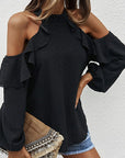 Off Shoulder Ruffles Tops