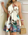 Print Backless Summer Dress