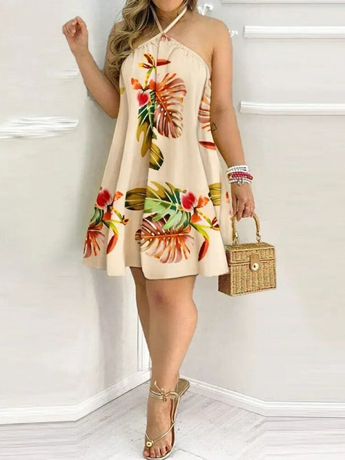 Print Backless Summer Dress