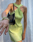 Sexy Off Shoulder Ruched Women Dress Green Dress