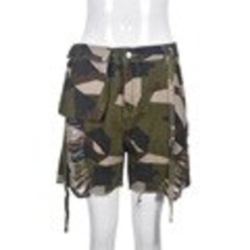 Streetwear Shorts Pants Camouflage Pockets Ditsy