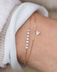 Fashion Double Layer Heart Crystal Bracelets