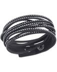 Swarovski Slake Black Rhodium-Plated Women's Crystal Wrap Bracelets