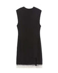 Sleeveless Pearl Knit Short Dress