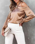 Sexy Off Shoulder Satin Tops