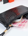 Women Purse Handbag Women's Crocodile PU leather