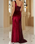 High End Fish Tail Banquet Temperament  Single Shoulder Dress