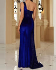 High End Fish Tail Banquet Temperament  Single Shoulder Dress