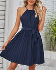 Lace Up A-Line Sexy  Midi Dress