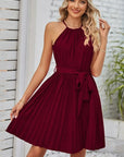Lace Up A-Line Sexy  Midi Dress