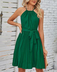 Lace Up A-Line Sexy  Midi Dress