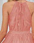 Lace Up A-Line Sexy  Midi Dress