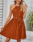 Lace Up A-Line Sexy  Midi Dress