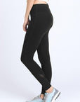 Cross Mesh Panels Pocket Leggings