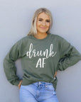 Drunk AF Sweatshirt - Women's Tops