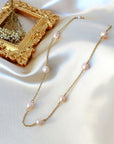 24K Baroque Freshwater Pearls Chain Choker