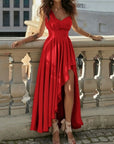 One Shoulder Ruched Ruffles Dress