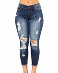 High Waist Pants Women Slim Stretch Denim Jean