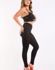 Mesh Pants Contrast Sets With Top & Leggings