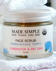 Certified Organic Vegan Frankincense Poppy Face Scrub