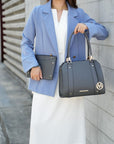 Norah Vegan Leather Women Satchel Bag with Wristlet