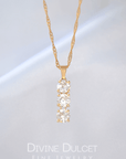 24 Karats Cubic Zirconia Drop Necklace