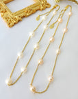 24K Baroque Freshwater Pearls Chain Choker