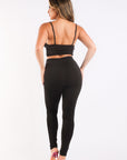 Mesh Pants Contrast Sets With Top & Leggings