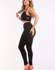 Mesh Pants Contrast Sets With Top & Leggings