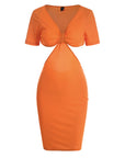 Women's Fashion Solid Color Wrap Dress