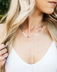 Double Layered Lariat Neckalce