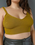 Rib Knit Lounge Brami Tops For Women